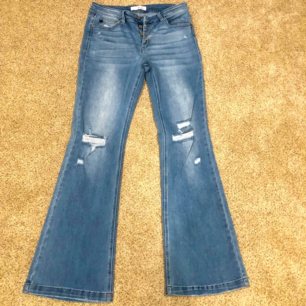 Women’s high waisted Wide leg Kancan Jeans